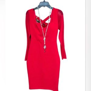 Sexy Red Slimming dress - Size Medium